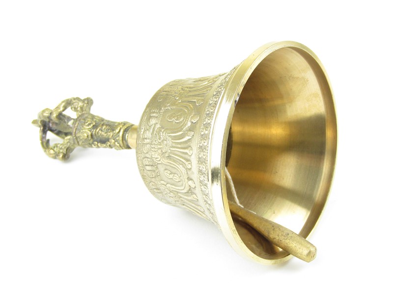 Tibetský zvon zdobený 16 cm
