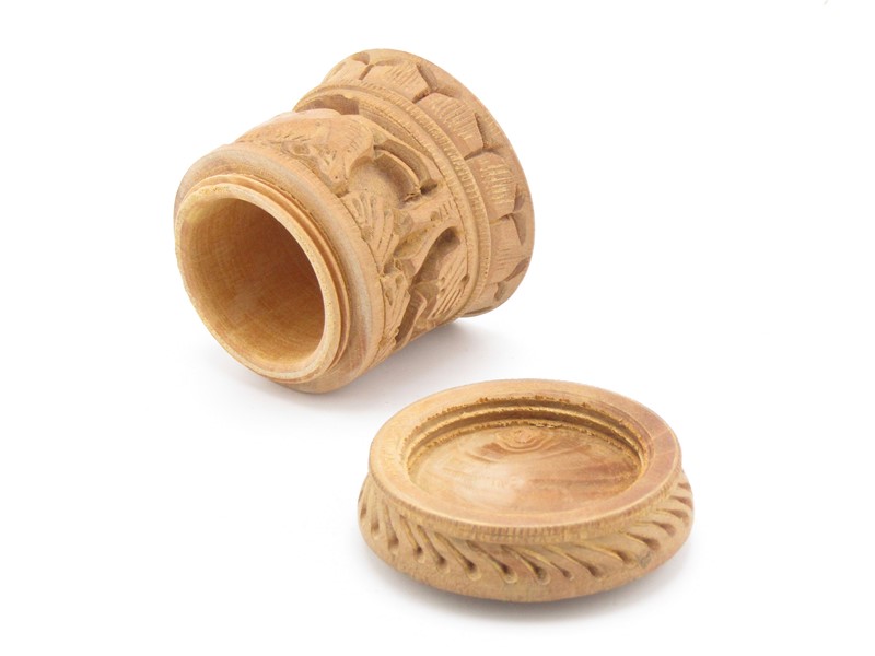 Krabička dřevěná z Indie vyřezávaná