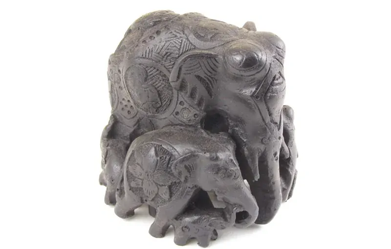 Sloní rodinka z pryskyřice 10 cm