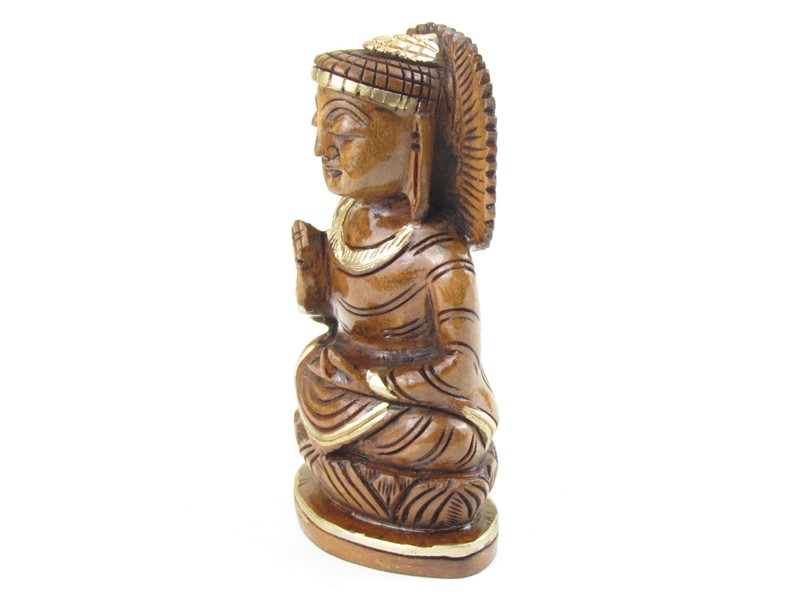 Dřevěná socha Buddhy 10 cm