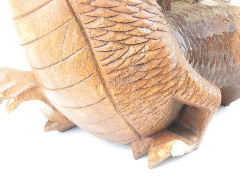 Dřevěný drak vyřezávaný 30 cm 2.jakost