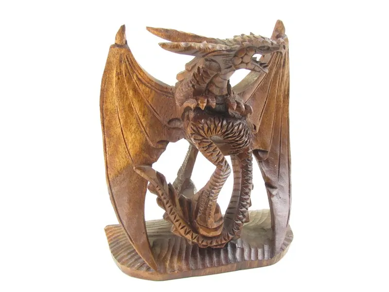 Dřevěný drak saurus 16 cm 