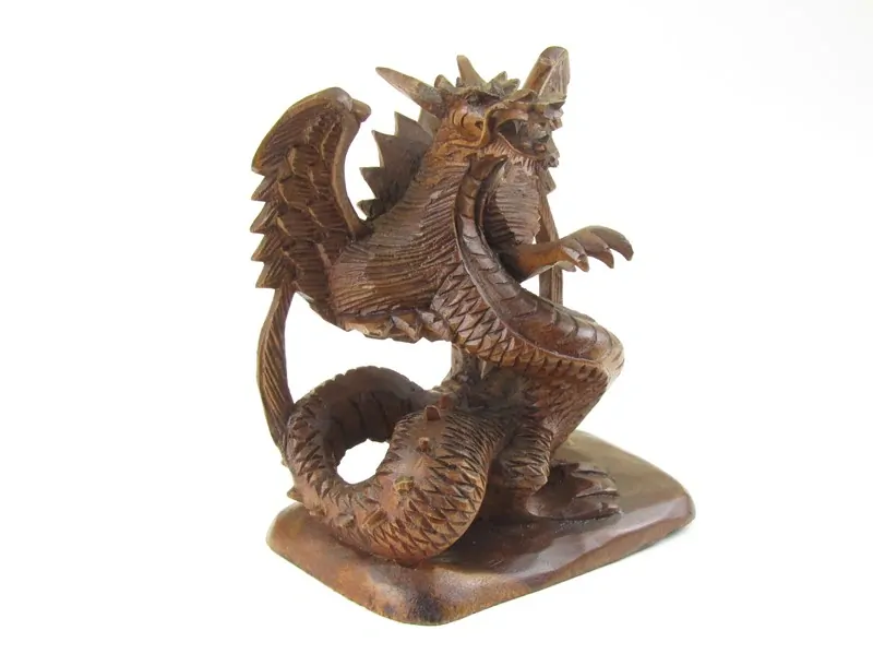 Dřevěný drak saurus 15 cm