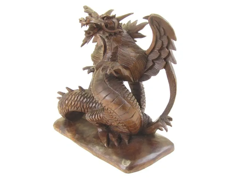 Dřevěný drak saurus 18 cm 