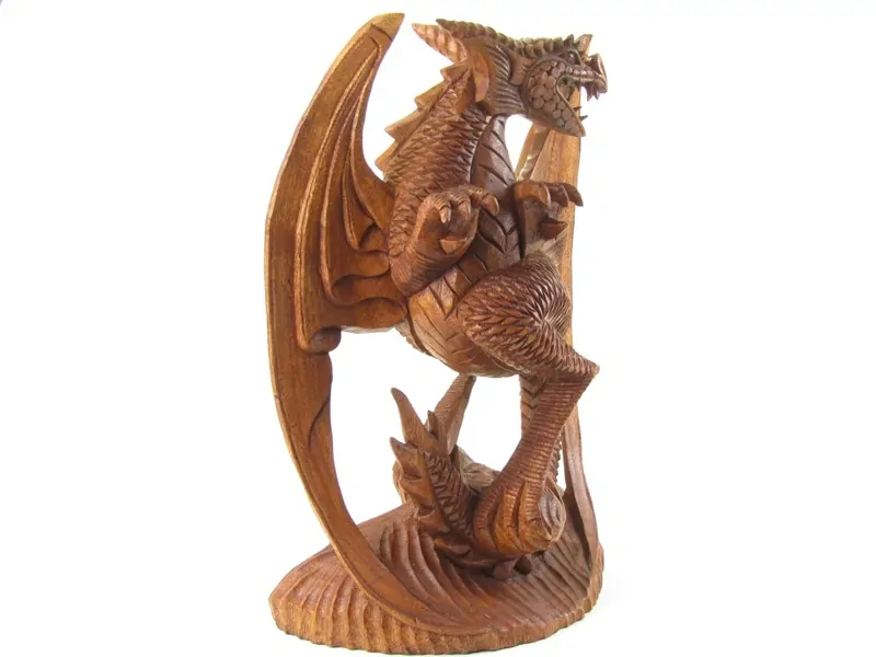 Dřevěný drak saurus 42 cm 