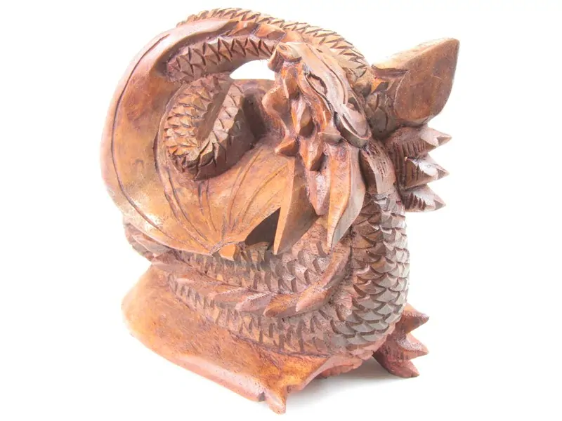Dřevěný drak z Indonésie 17 cm