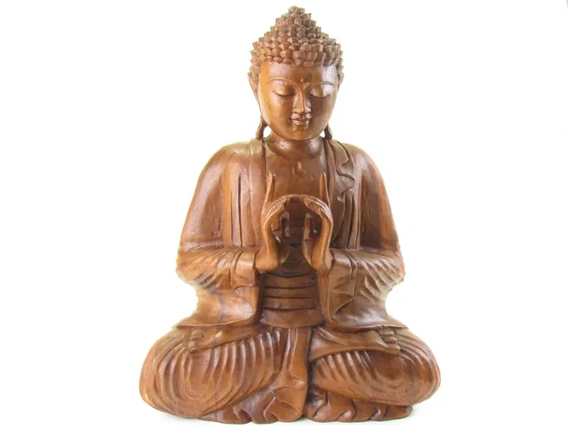 Buddha ze dřeva z Indonésie 42 cm