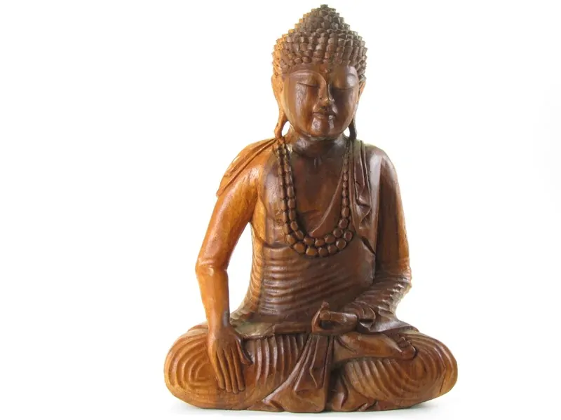 Buddha ze dřeva z Indonésie 50 cm