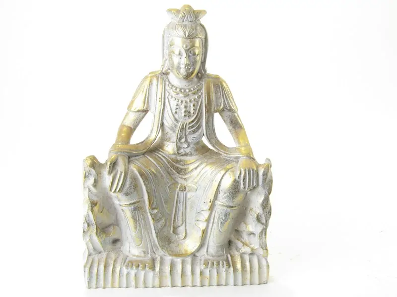 Buddha ze dřeva 30 cm