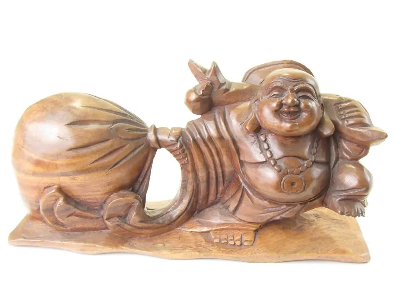 Budai dřevěný s pytlem 30 cm