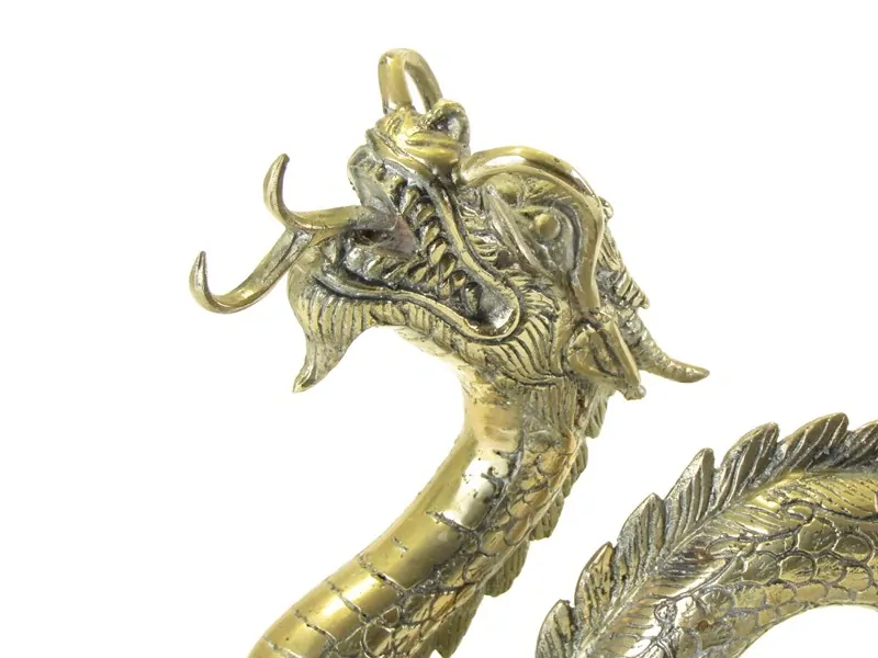 Kovový drak 60 cm žlutý