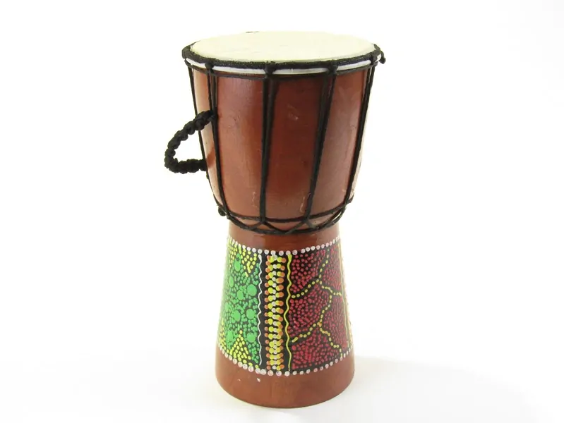 Buben dřevěný malovaný 25 cm