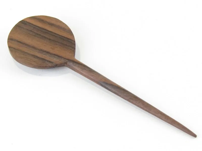 Dřevěná jehlice do vlasů s mušlí a perletí