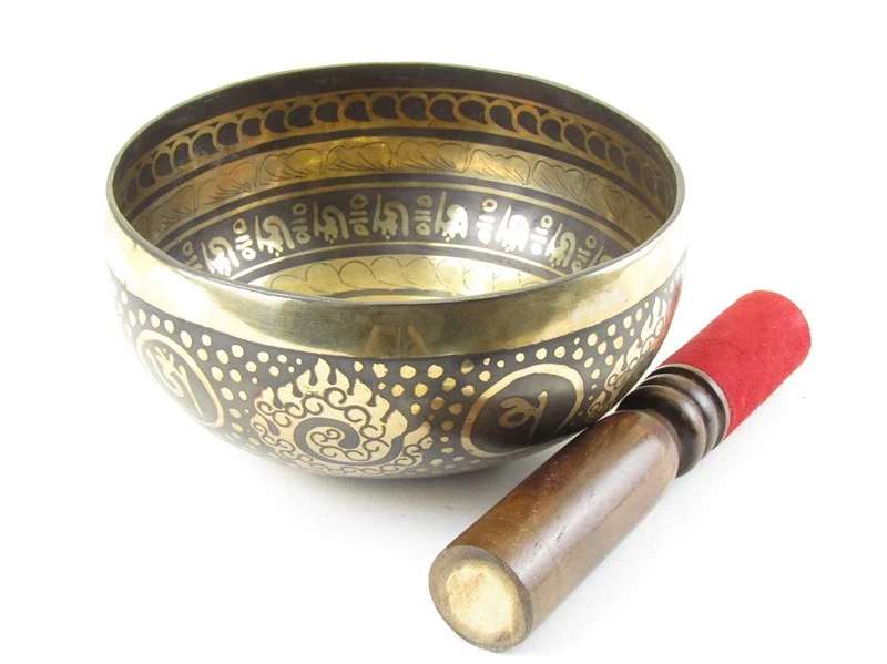 Tibetská mísa z Indie 17 cm s ornamenty