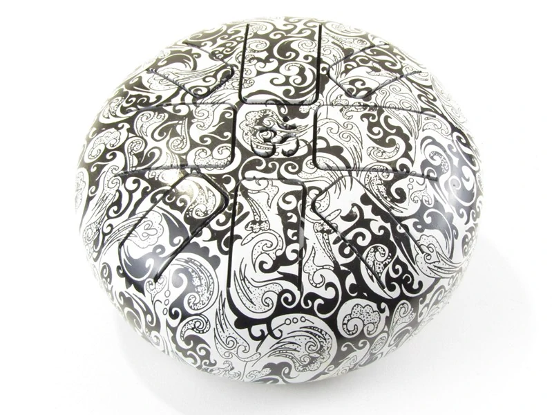 Happy drum z Indie černobílý 16 cm