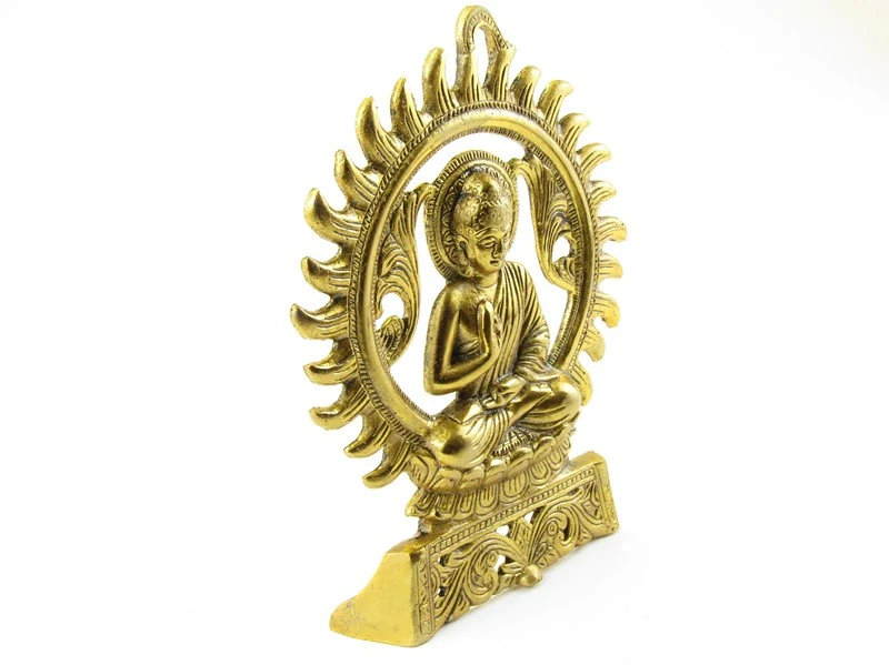 Buddha kovový na podstavci