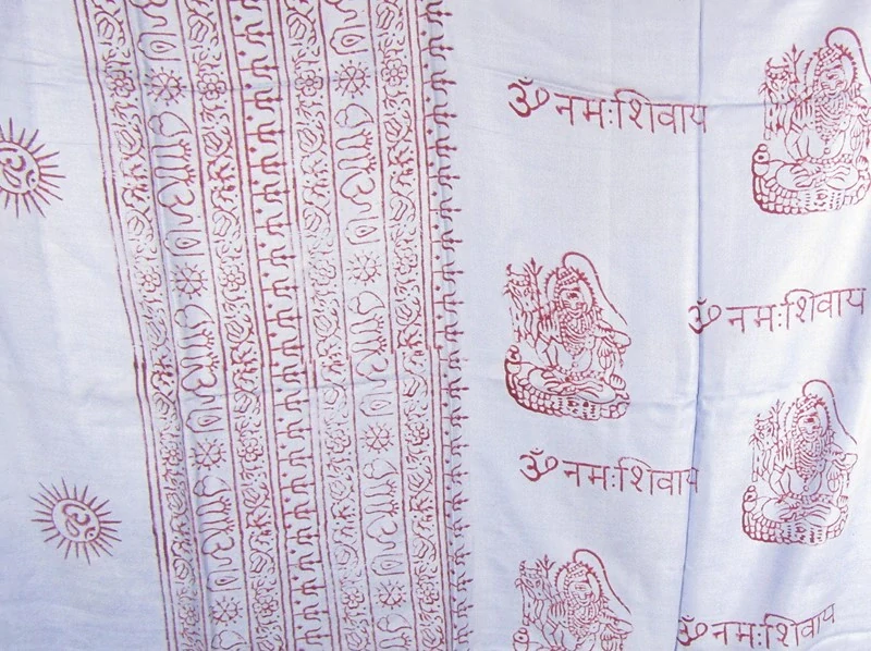 Sarong z Indie modrý 100 x 190 cm