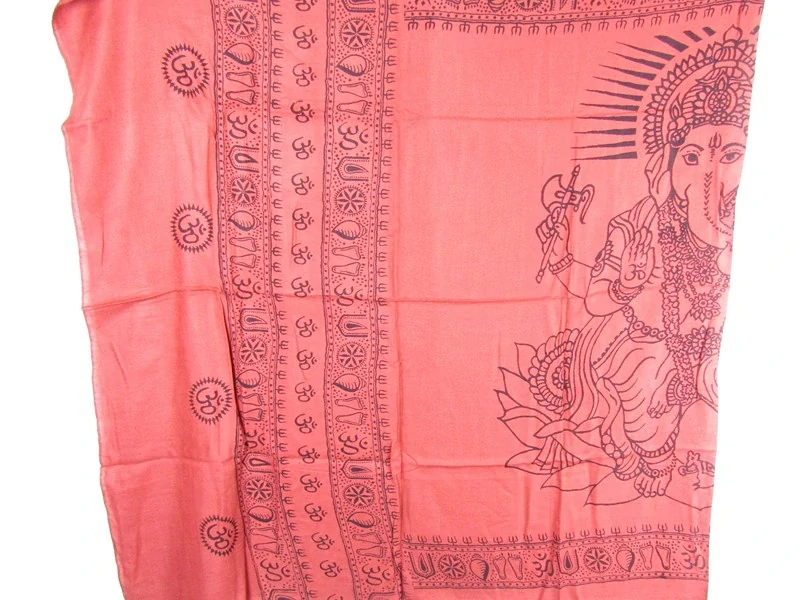 Sarong z Indie červený 95 x 185 cm