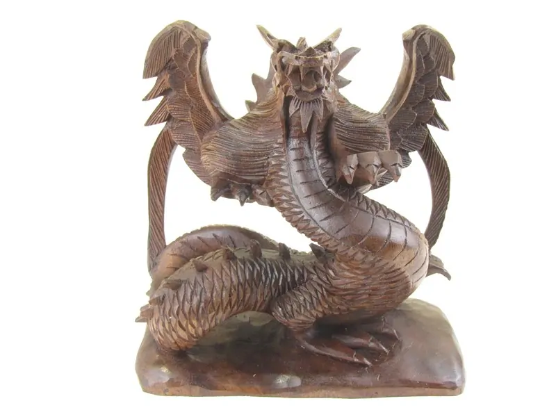 Dřevěný drak saurus 18 cm 