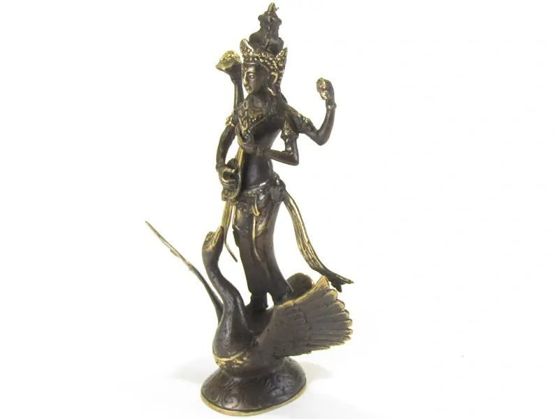Socha Sarasvatí z kovu 26 cm 2.jakost