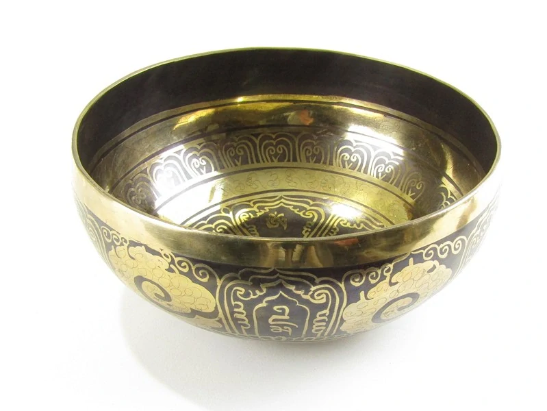 Tibetská mísa z Nepálu 19 cm zdobená
