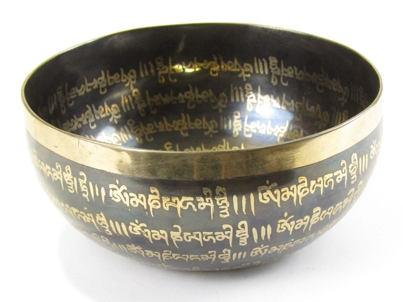 Tibetská mísa z Nepálu 16,5 cm zdobená