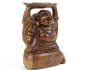 Budai dřevěný s miskou 30 cm