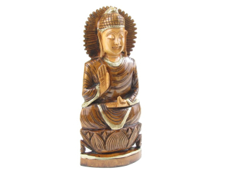 Dřevěná socha Buddhy 20 cm 