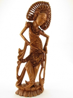 Dřevěná socha ženy z Bali 57 cm