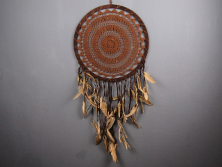 Lapač zlých snů průměr 42 cm hnědý