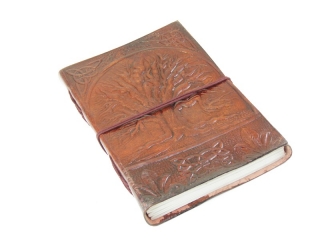 Zápisník z kůže z Indie se stromem