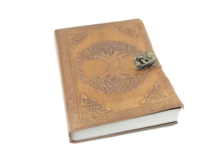 Zápisník z kůže se stromem z Indie