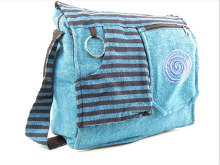 Taška z Nepálu modrá se spirálou