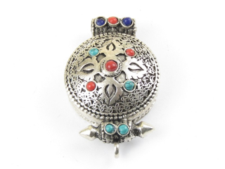 Nepálský škapulíř tepaný s dorjetem