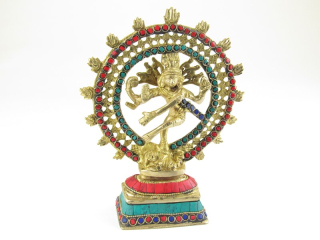 Nataraj z mosazi z Indie 20 cm