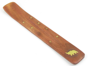 Držák vonných tyčinek dřevěný se slonem