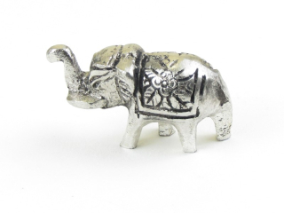 Kovový bílý slon z Indie 5 cm
