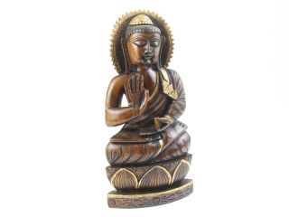 Dřevěná socha Buddhy 25 cm 