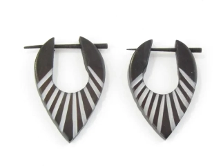 Indické náušnice černé (pár)