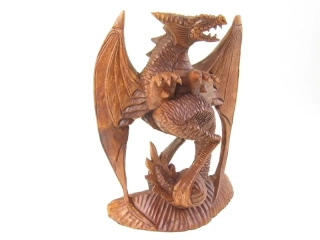 Dřevěný drak saurus 33 cm 