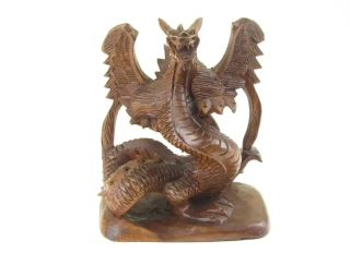 Dřevěný drak saurus 15 cm 