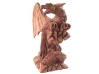 Dřevěný drak saurus 32 cm 
