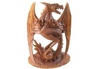 Dřevěný drak saurus 42 cm 