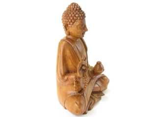 Buddha z Indonésie ze dřeva 20 cm