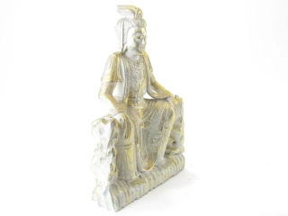 Buddha ze dřeva 30 cm