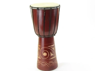 Buben dřevěný vyřezávaný 40 cm