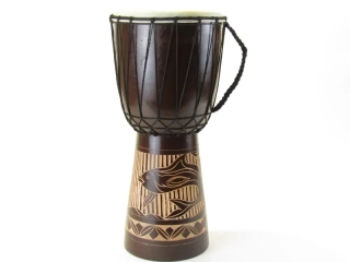 Buben dřevěný vyřezávaný 50 cm
