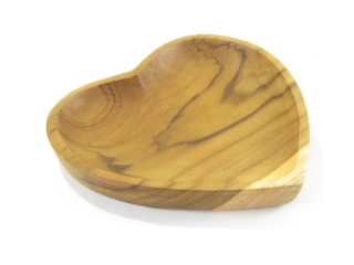 Miska ze dřeva srdce 15 cm