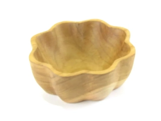 Miska ze světlého dřeva květ 15 cm