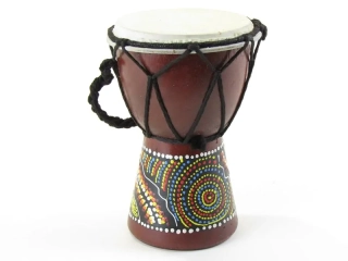 Buben dřevěný malovaný 15 cm